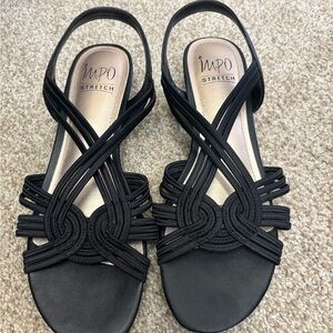 Impo Black Stretch Sandals size 9M